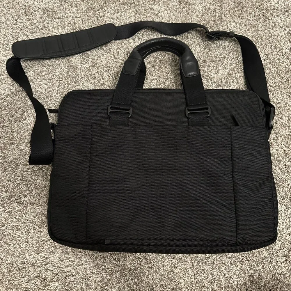Tumi T-Tech Expandable Black Crossbody Briefcase Bag 58614D